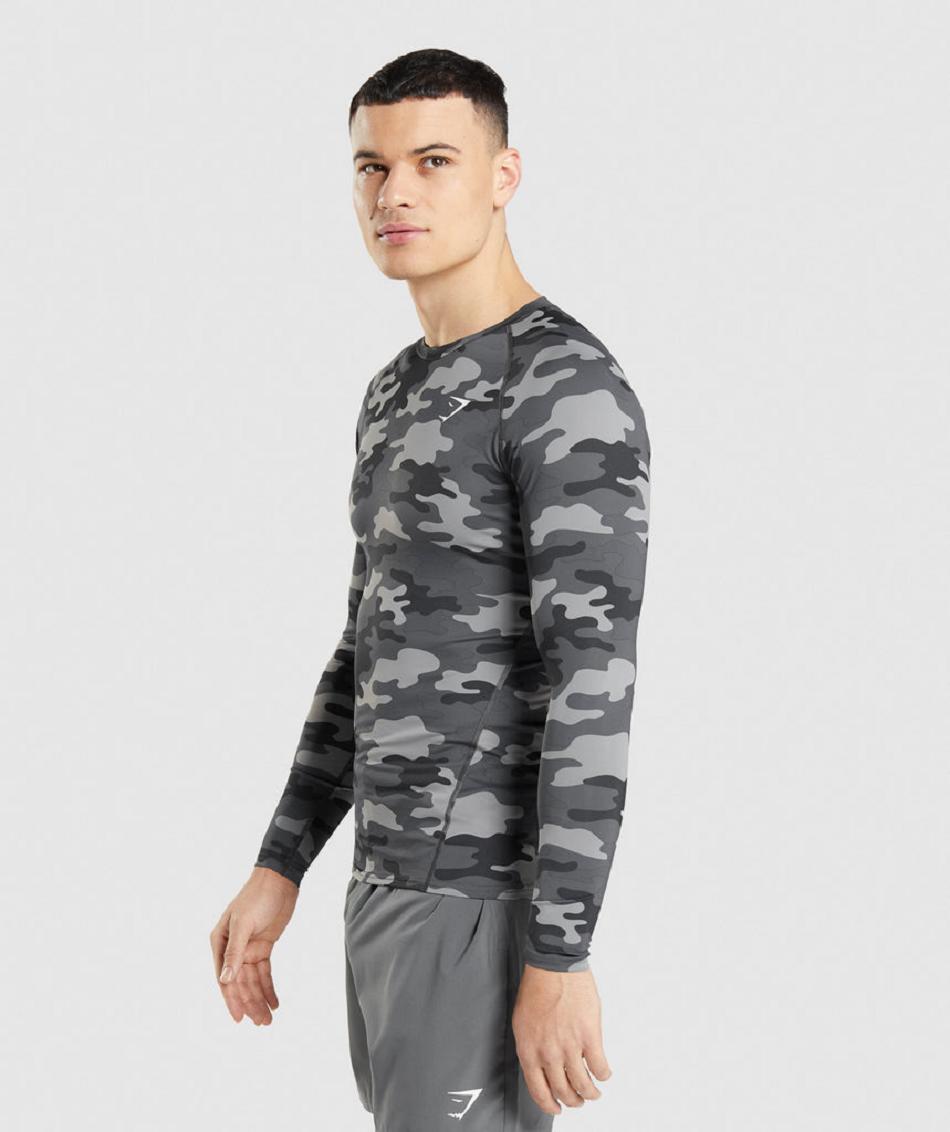 Long Sleeve Gymshark Element Baselayer Top Hombre Gris | CO 3481AHK